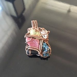 Custom wrap crystal pendant